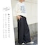 デニム ワイド ストレート パンツ