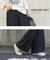 デニム ワイド ストレート パンツ
