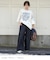 デニム ワイド ストレート パンツ