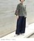 デニム ワイド ストレート パンツ