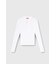 レディース ロングTシャツ モックネック リブ トップス