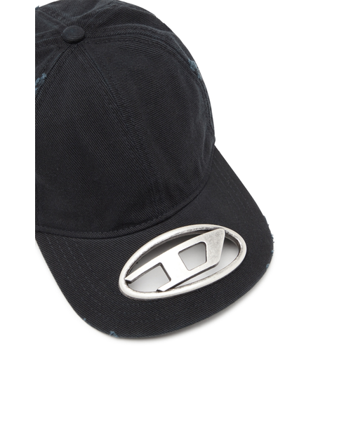 DIESEL C-BEAST-A1キャップ Men's Baseball cap with metal Oval D plaque | Diesel C-BEAST-A1