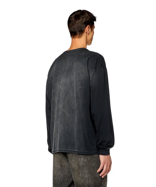 DIESEL t-boxt-ls-r2 長袖 Tシャツ コットンジャージー T-BOXT-LS-R12 プルオーバースウェット｜グレー｜メンズ｜DIESEL