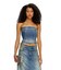 レディース ベアトップ デニム