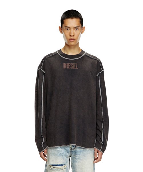 DIESELデニムプリント長袖トップス メンズ Tシャツ 長袖 プリント｜ディーゼルの通販｜&mall