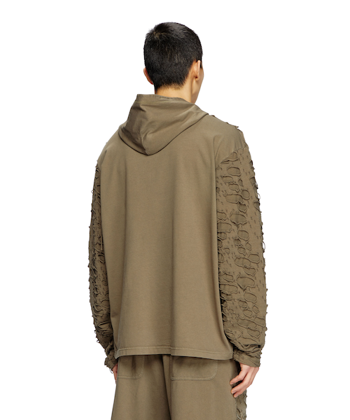 メンズ フーディーTシャツ T-CRANE-LS-HOOD｜ディーゼルの通販