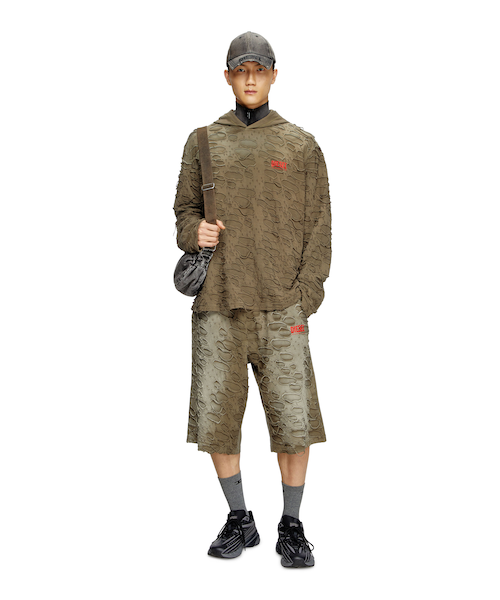 メンズ フーディーTシャツ T-CRANE-LS-HOOD｜ディーゼルの通販