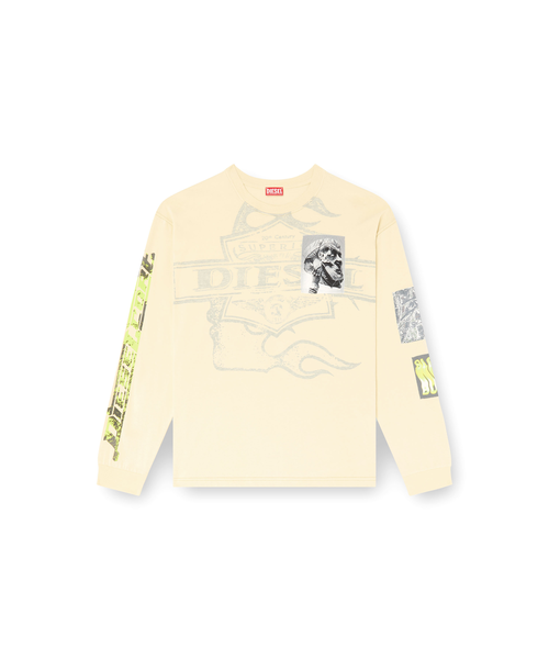 メンズ 長袖Tシャツ T-BOXT-LS-SLITS-R5｜ディーゼルの通販｜&mall