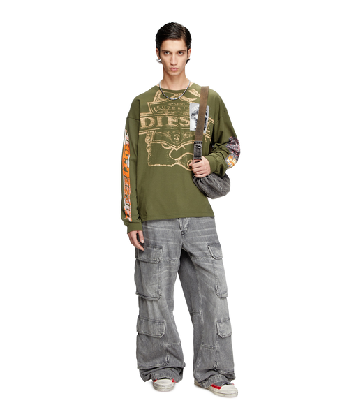 メンズ 長袖Tシャツ T-BOXT-LS-SLITS-R5｜ディーゼルの通販｜&mall