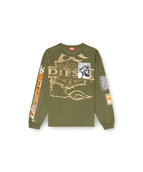 メンズ 長袖Tシャツ T-BOXT-LS-SLITS-R5｜ディーゼルの通販｜&mall