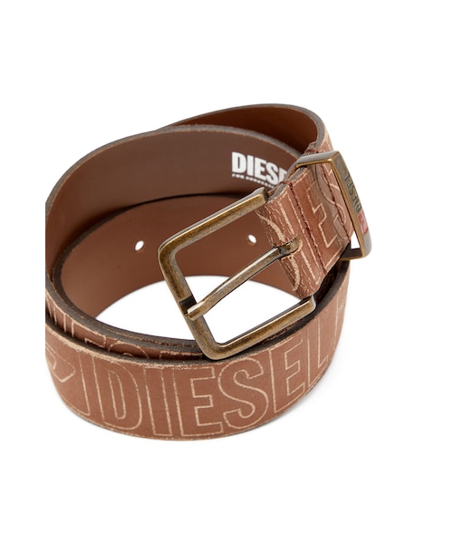 メンズ レザーベルト DIESEL LOGO B-BISCOTTO OUTLINE｜ディーゼルの