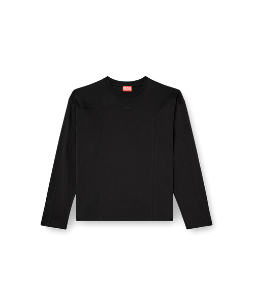 DIESEL ディーゼル T-MUST-LS DDDロゴ プリントロングスリーブ