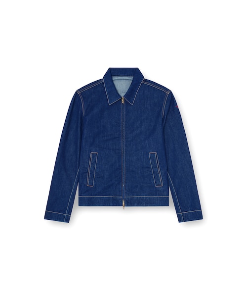 DIESEL D-Rohe デニムジャケット XXL Men's Denim blouson jacket with dirt wash | Blue | Diesel