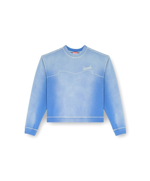 【io着用】DIESEL スウェット S 水色 タイダイ ディーゼル レア ウィメンズ プルオーバースウェット F-CREW｜ディーゼルの通販｜&mall