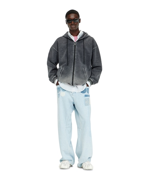 メンズ ジップアップパーカー S-HERMY-ZIP｜ディーゼルの通販｜&mall
