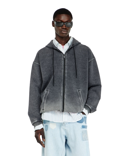 メンズ ジップアップパーカー S-HERMY-ZIP｜ディーゼルの通販｜&mall