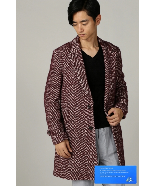 トルネードマート ビッグヘリンボンループツィードコート ZERO by TORNADO MART∴ビッグヘリンボンループツィードコート