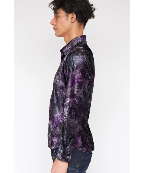 TORNADO MART∴ベロアローズプリントシャツ｜トルネードマートの通販