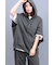 R by TORNADO MART∴変形ドルマンハーフZIPフィーディー