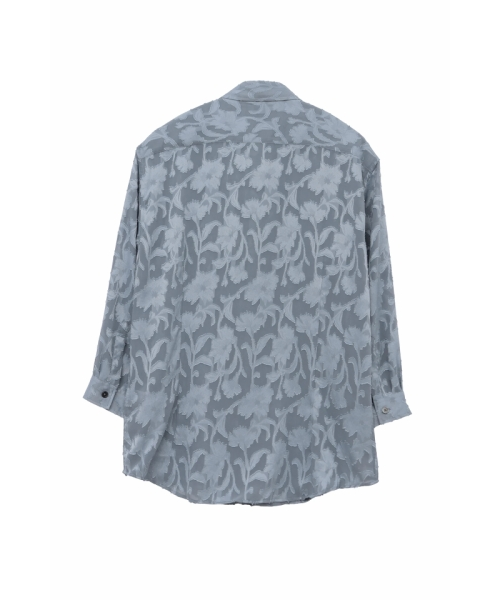 TORNADO MART∴ボタニカルシフォンカットジャカード7分袖シャツ