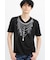 TORNADO MART∴レイヤードチェーンバタフライプリントTシャツ