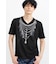 TORNADO MART∴レイヤードチェーンバタフライプリントTシャツ