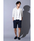 HIGH STREET∴スラブボーダー天竺7分袖カットJK