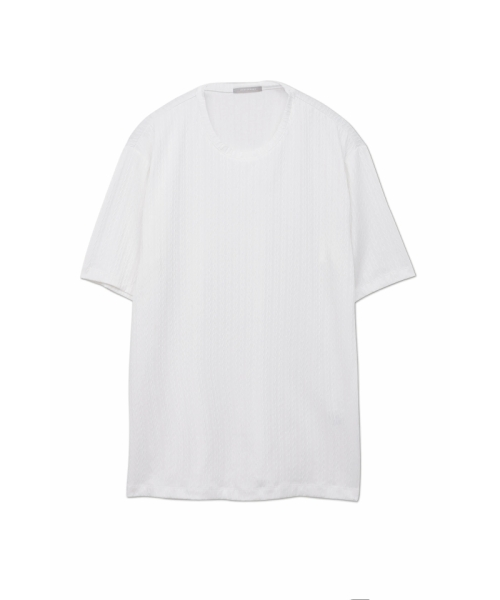 HIGH STREET∴チェーンストライプクルーネック半袖カットソー｜ハイ