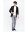 HIGH STREET∴４WAYエアリーバーク柄リンクス７分袖ジャケット