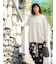 カシミヤ長袖ニットチュニック