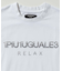 1PIU1UGUALE3 RELAX(ウノピゥウノウグァーレトレ リラックス)ランダムラインストーンロゴ半袖Tシャツ