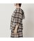フロッキーチェックブラウス