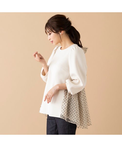 ミリオラメントダブルエアー切替カットソー｜ローズティアラの通販  