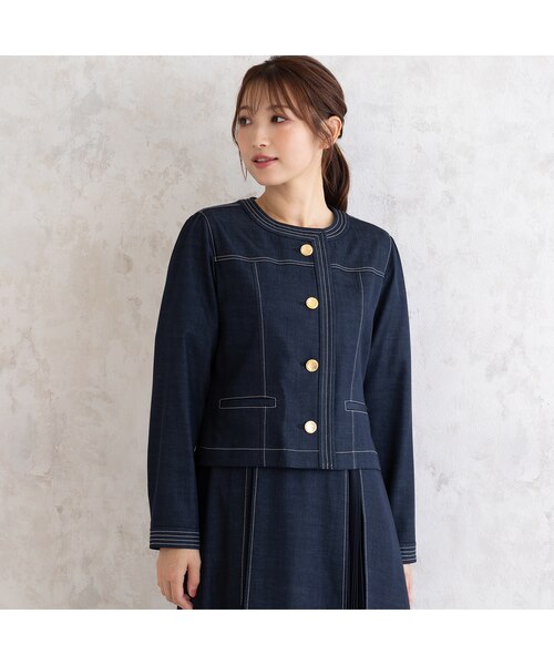 定価20,900円 新品タグ付き ローズティアラ デニムライク ジャケット 42 定価20, 新品タグ付き ローズティアラ デニムライク ジャケット 42