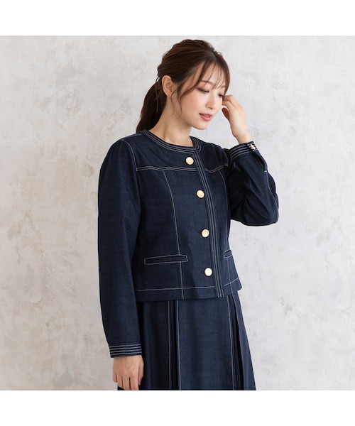 まゆり。Rose Tiara ビーズ装飾デニムジャケット まゆり様専用。Rose Tiara ビーズ装飾デニムジャケット
