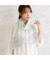 オーガンジー切替刺繍ストール