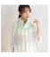 オーガンジー切替刺繍ストール