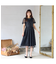 【美シルエット】ドットチュール刺繍ワンピース