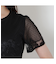 【美シルエット】ドットチュール刺繍ワンピース