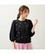 【手洗いOK】つぼみ刺繍ニットカーディガン