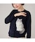 ねこ刺繍ニットカーディガン