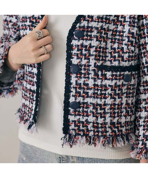 ファンシーツィードジャケット｜ローズティアラの通販｜&mall（アンド