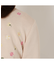 吹上刺繍クロップド丈ニットカーディガン
