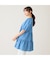【綿100%】スズラン刺繍バックティアードチュニック