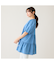 【綿100%】スズラン刺繍バックティアードチュニック