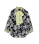 フラワーパネルプリントブラウス