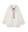 シアープリーツフリルブラウス