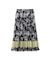 フラワーパネルプリントスカート