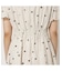 フレア袖ドットワンピース
