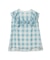 ビッグギンガムラッフルブラウス